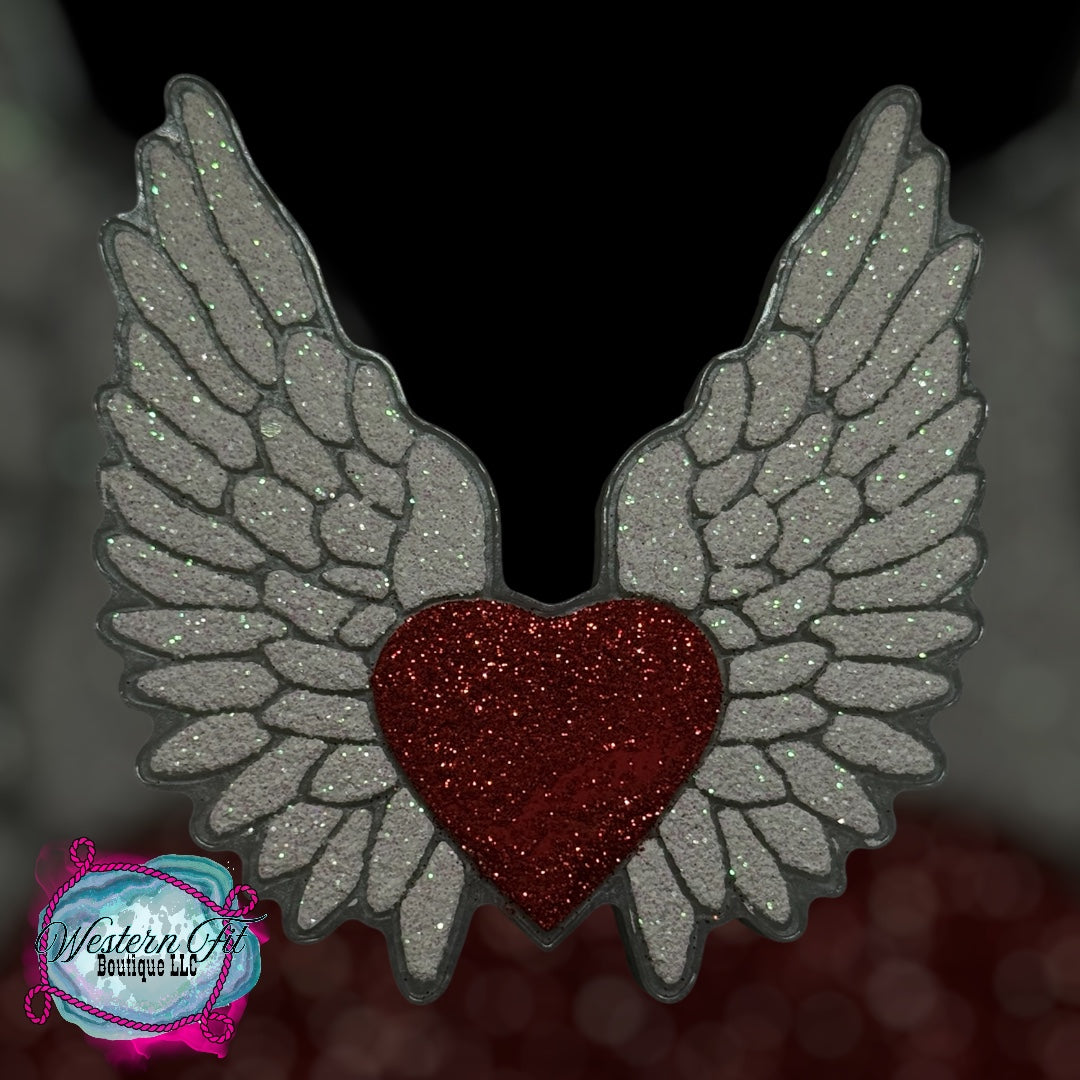 Heart With Angel Wings Car Freshie